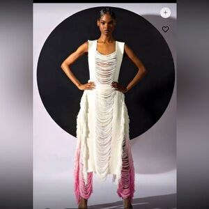 2 piece fringe ombré pants set